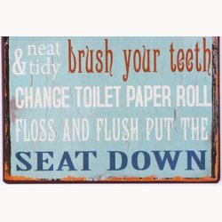 Skilt - Bathroom rules