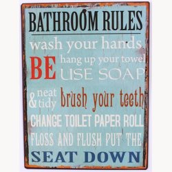 Skilt - Bathroom rules