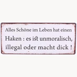 Sign - Alles schöne im leben hat einen...