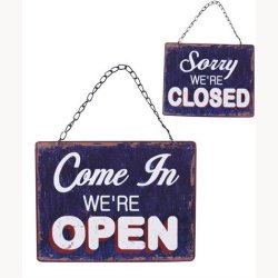 Metal sign - Open/closed
