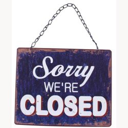 Metal sign - Open/closed