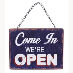 Metal sign - Open/closed
