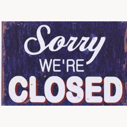 Metal sign - Open/closed