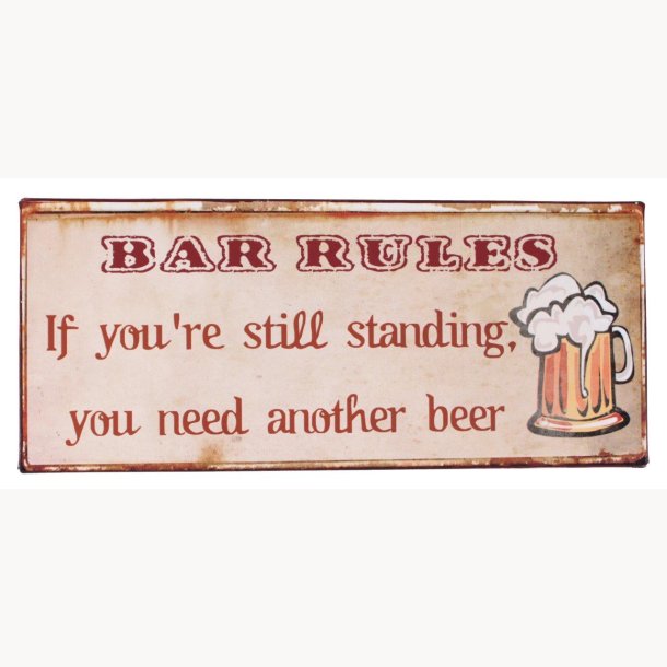 Sign - Bar rules
