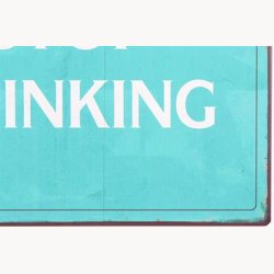 Skilt - Stop thinking