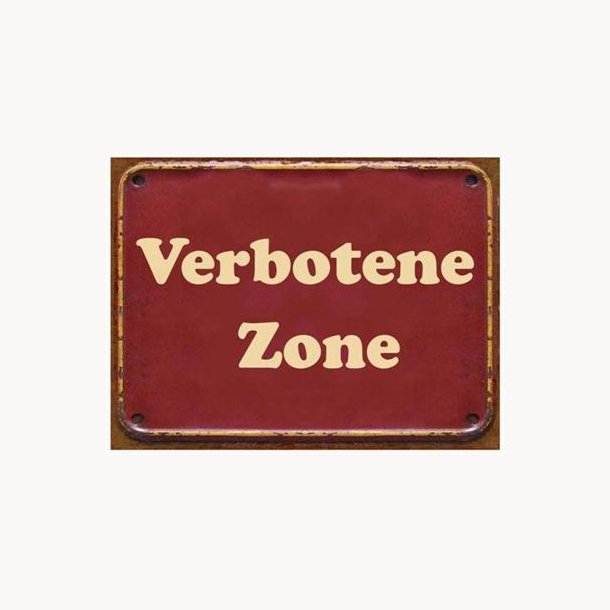 Sign, German - Verbotene zone