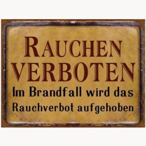 Sign - Rauchen verboten