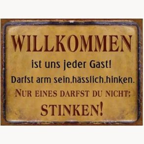 Sign - Willkommen
