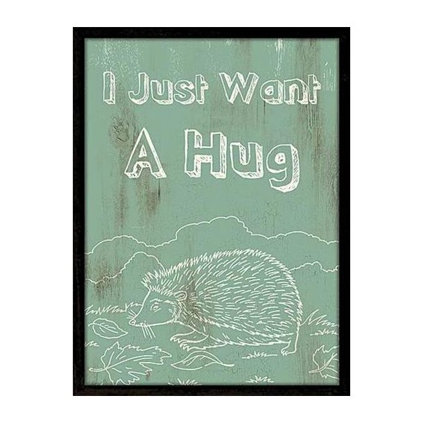 Billede med ramme - "I just want a hug"