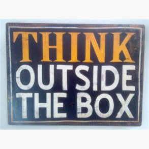 Sign, 2D - Think outside the box