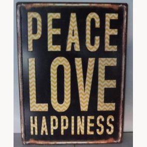 Sign, 2D - Peace love happiness