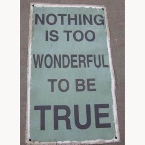 Fabric poster with antique text