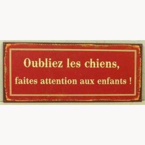 Sign, French