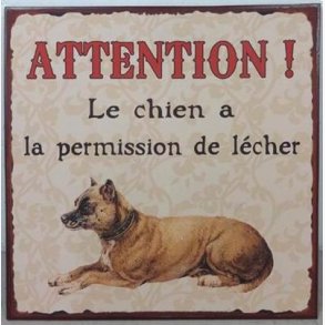 Sign, French