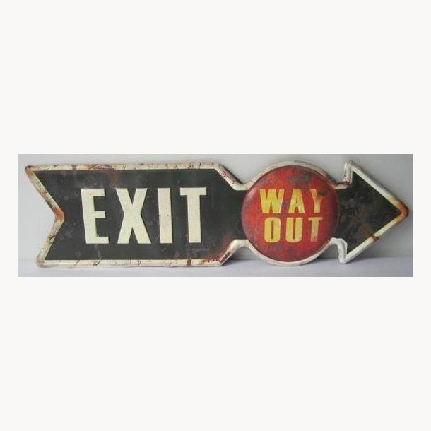 Sign - Exit way out