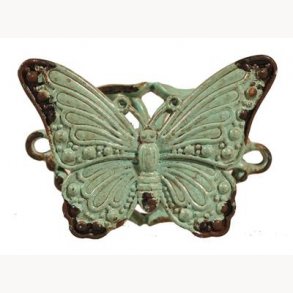 Knob, iron/metal with butterfly