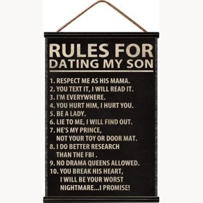 Stof plakat med træramme