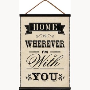 Stof plakat med træramme