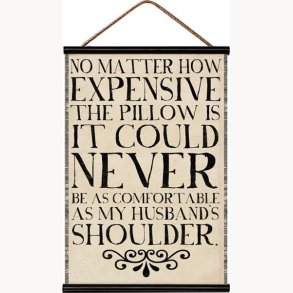 Stof plakat med træramme