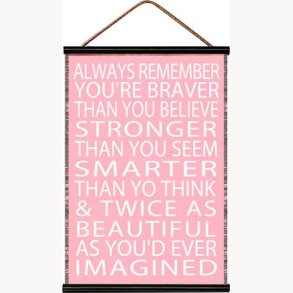 Fabric poster with wooden frame