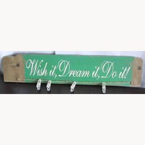 Wooden sign with clamp