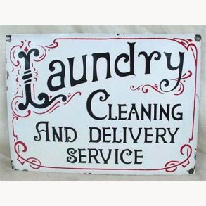 Sign, 2D - Laundry