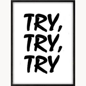 Picture with frame - Try, try, try