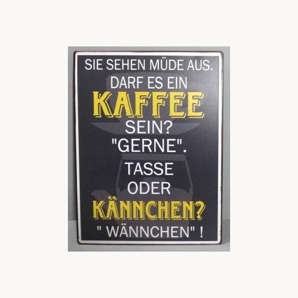 Skilt - Kaffee