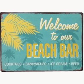 Sign - Welcome to our beach bar