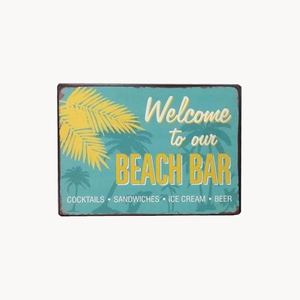 Sign - Welcome to our beach bar