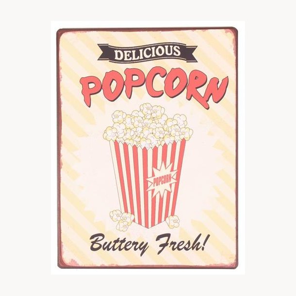 Skilt - Popcorn
