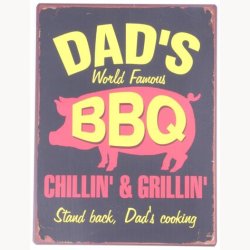 Skilt - Dad's world famous BBQ