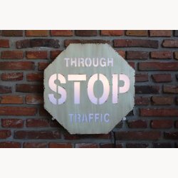 Lys skilt - Through stop traffic