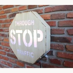 Lys skilt - Through stop traffic