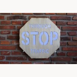 Lys skilt - Through stop traffic