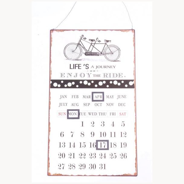 Calendar - Life's  a journey, enjoy the ride