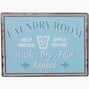 Sign - Laundry room