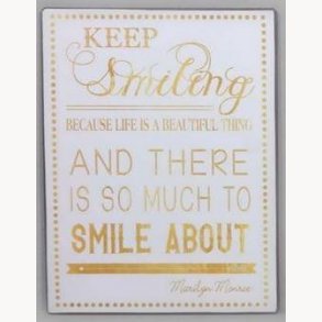 Sign - Keep smiling