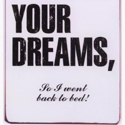 Skilt - My mom said follow your dreams...