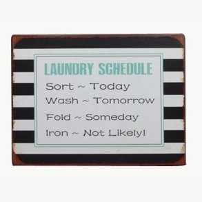 Sign - laundry schedule