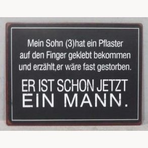 Sign - Mein sohn (3) hat ein pflaster...