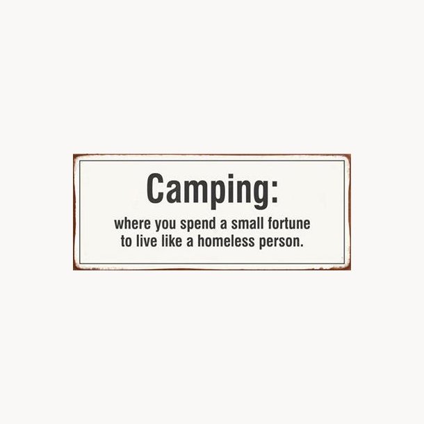 Skilt - Camping: