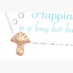 Skilt - Happiness is a long  hot bubble bath