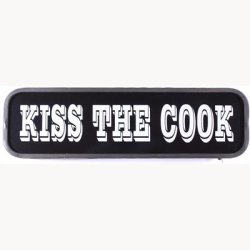 Lys skilt - kiss the cook