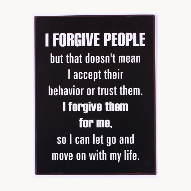 Sign - I forgive people