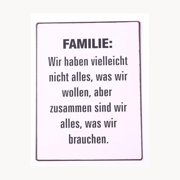 Skilt - Familie: