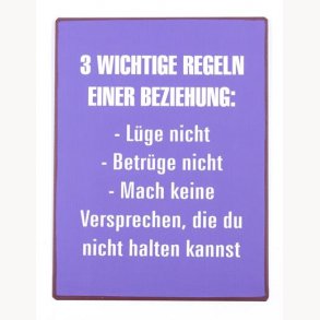 Sign - 3 wichtige regeln einer beziehung: