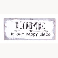 Skilt - Home is our happy place