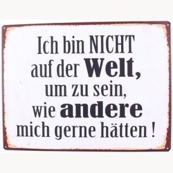 Skilt - Ich bin nicht auf der welt...