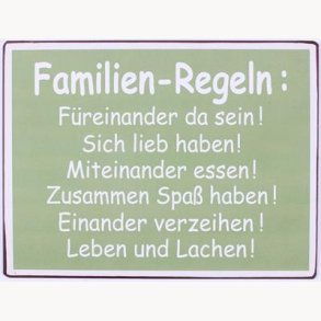 Sign - Familien-Regeln: